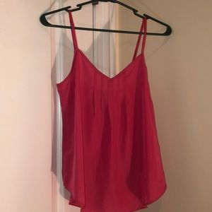 Aritzia pink flowy tank top
